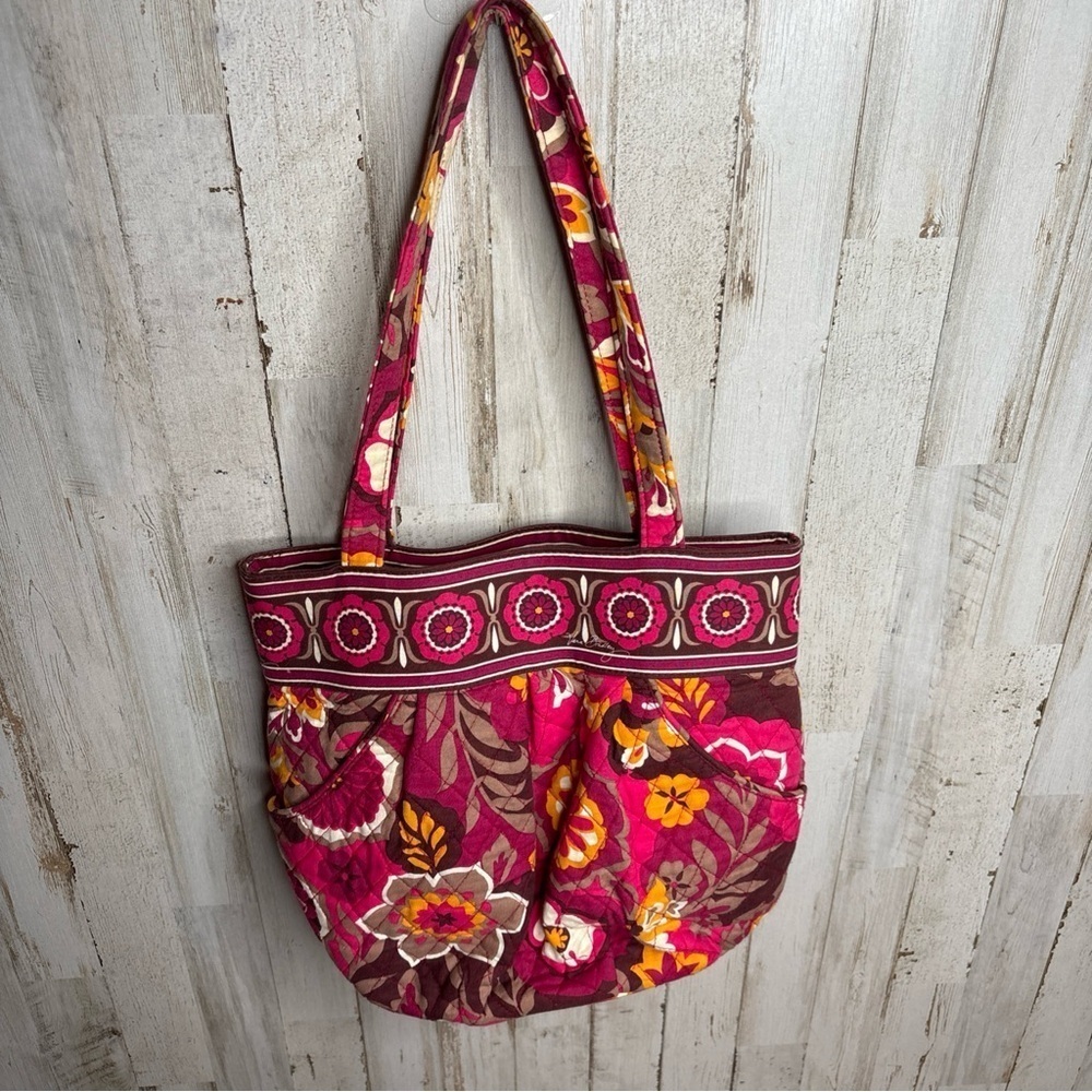 Vera Bradley Carnaby Floral Tote Shoulder Bag Handbag Purse - Picture 8 of 16